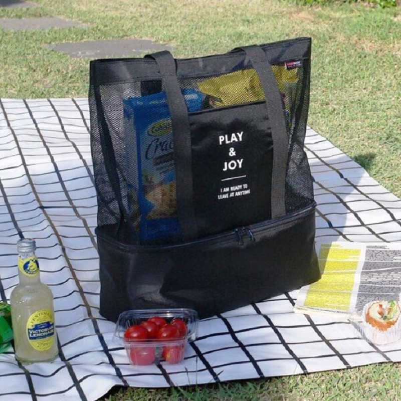 【野餐去！】網格雙層旅行袋